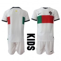 Portugalsko Vonkajší Detský futbalový dres MS 2022 Krátky Rukáv (+ trenírky)